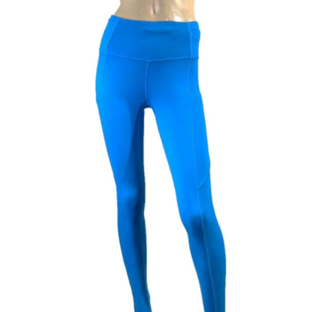 Lululemon Fast & Free crop high-rise pockets raw edge hem, 4